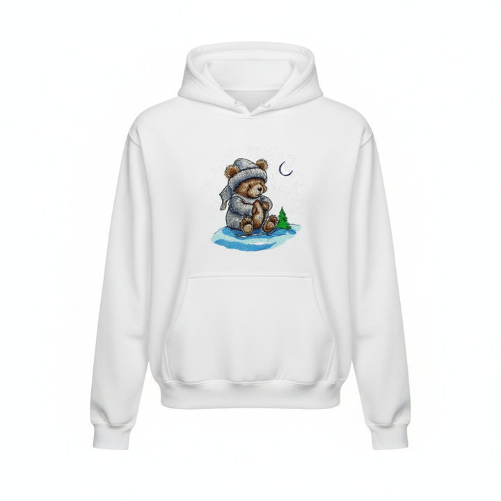 Moonlit Bear — Embroidered Hoodie