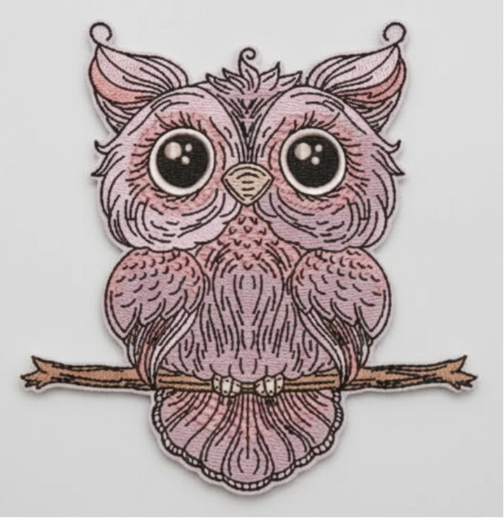 Wise Owl Perch Machine Embroidered Sweatshirt – Hand Finished in Dubai | EmbroMania