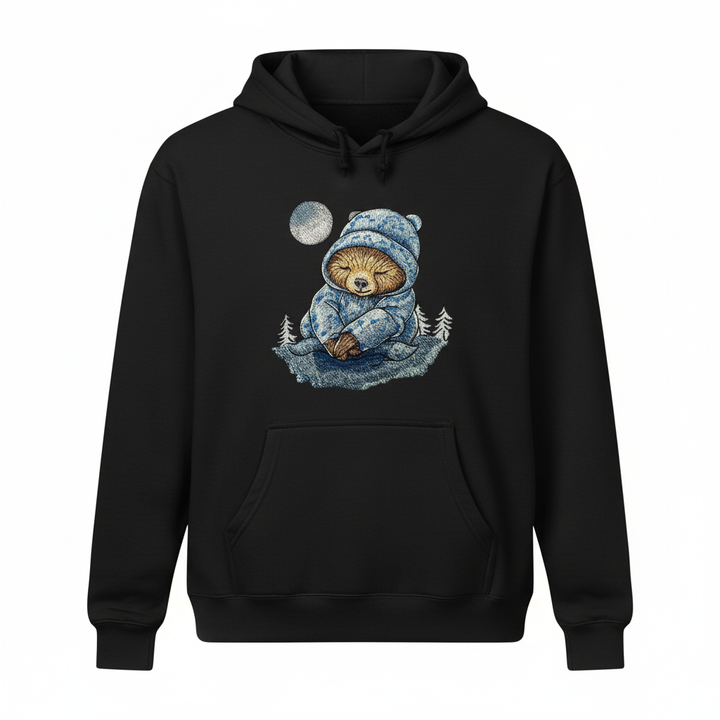 Moonlit Sloth — Embroidered Hoodie