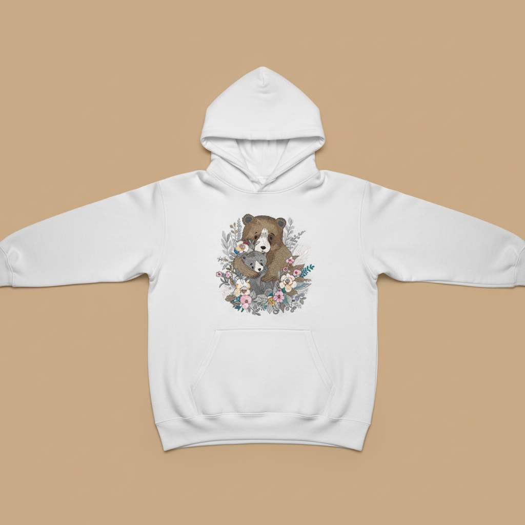 Mother &amp; Cub — Embroidered Hoodie