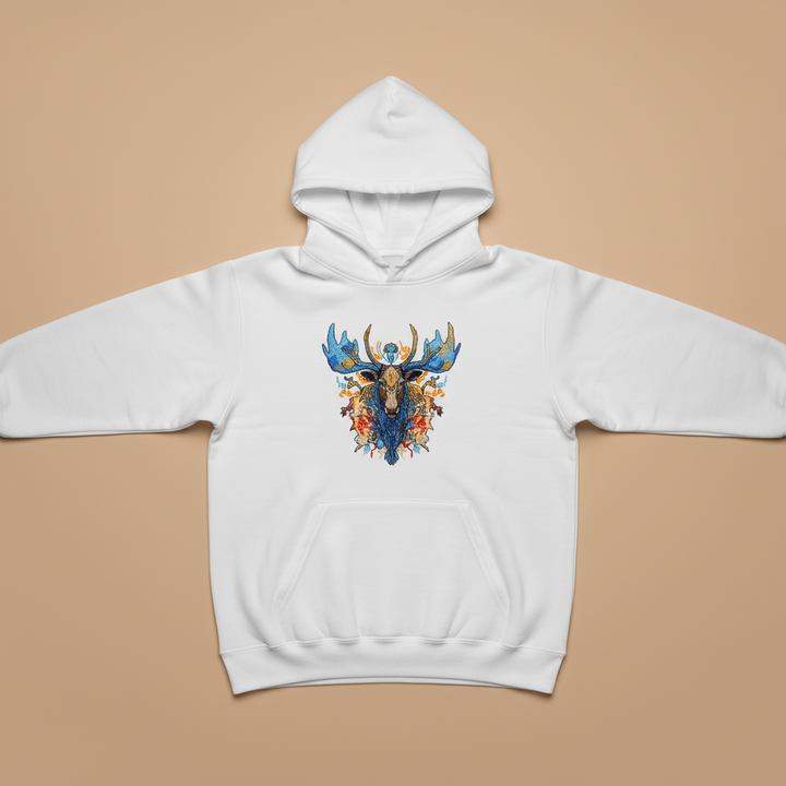 Mystic Moose Machine Embroidered Hoodie – Hand Finished in Dubai | EmbroMania