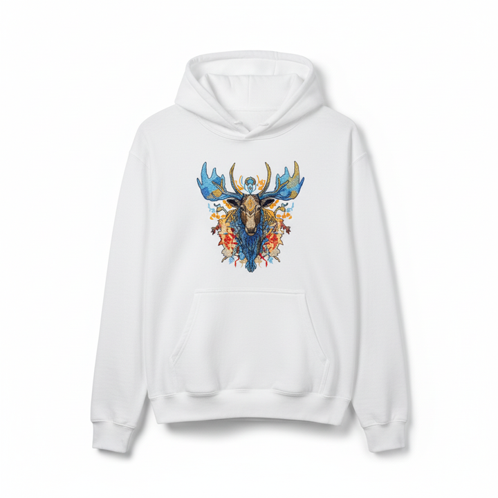 Mystic Moose Machine Embroidered Hoodie – Hand Finished in Dubai | EmbroMania