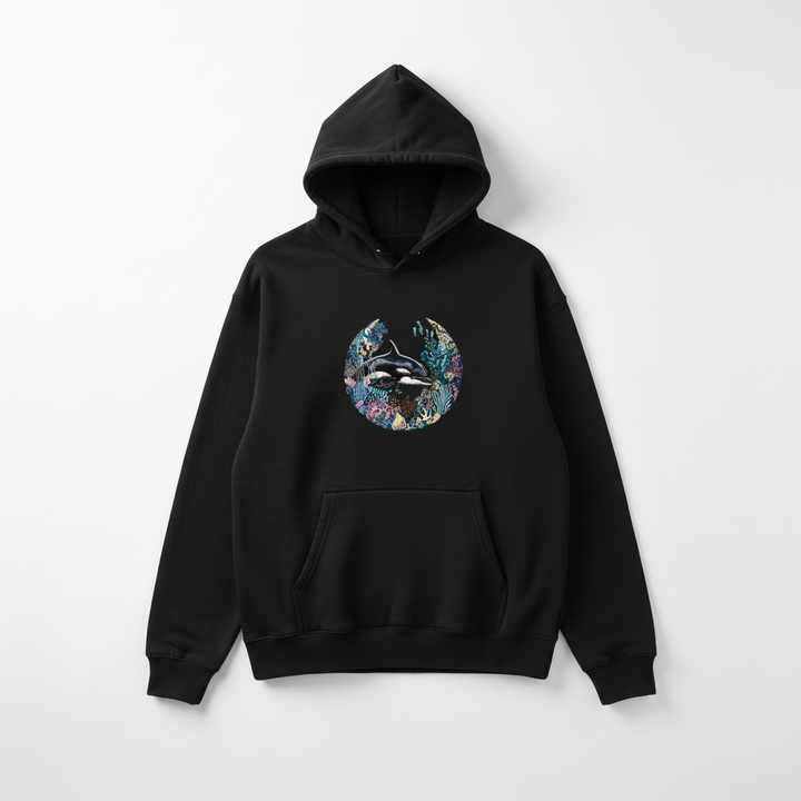 Orca Sanctuary — Embroidered Hoodie