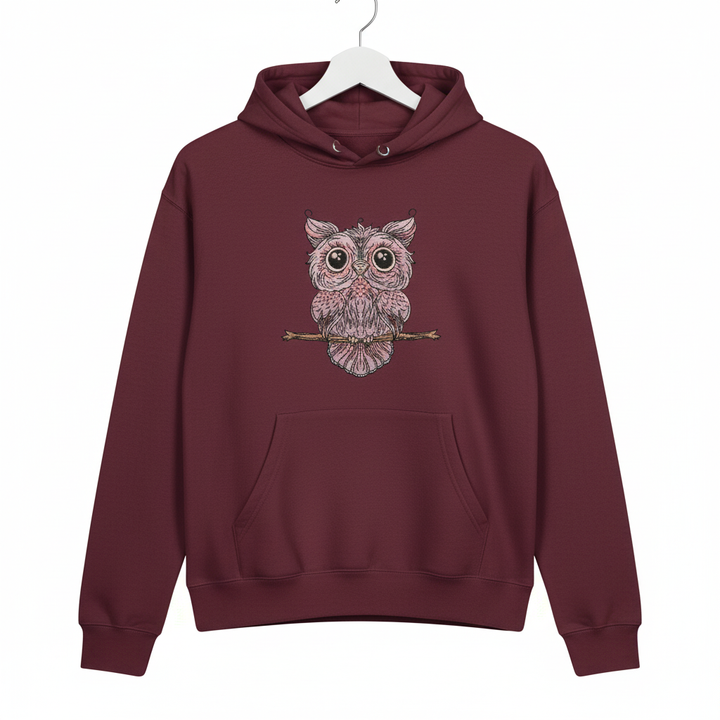 Wise Owl Perch Machine Embroidered Sweatshirt – Hand Finished in Dubai | EmbroMania