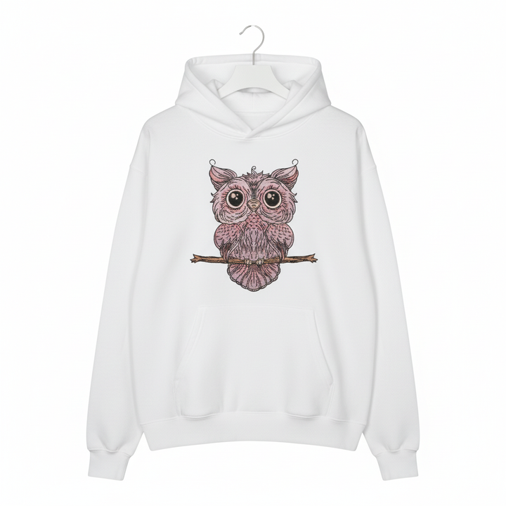 Wise Owl Perch Machine Embroidered Sweatshirt – Hand Finished in Dubai | EmbroMania