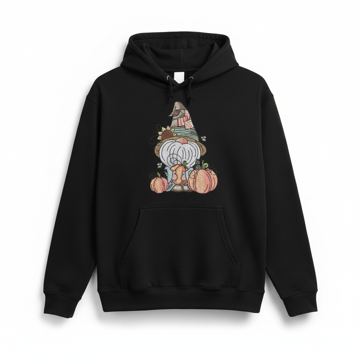 Pumpkin Patch Gnome Machine Embroidered Sweatshirt – Hand Finished in Dubai | EmbroMania
