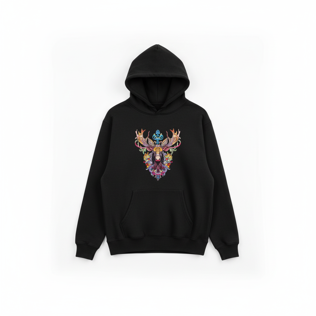 Radiant Moose — Embroidered Hoodie