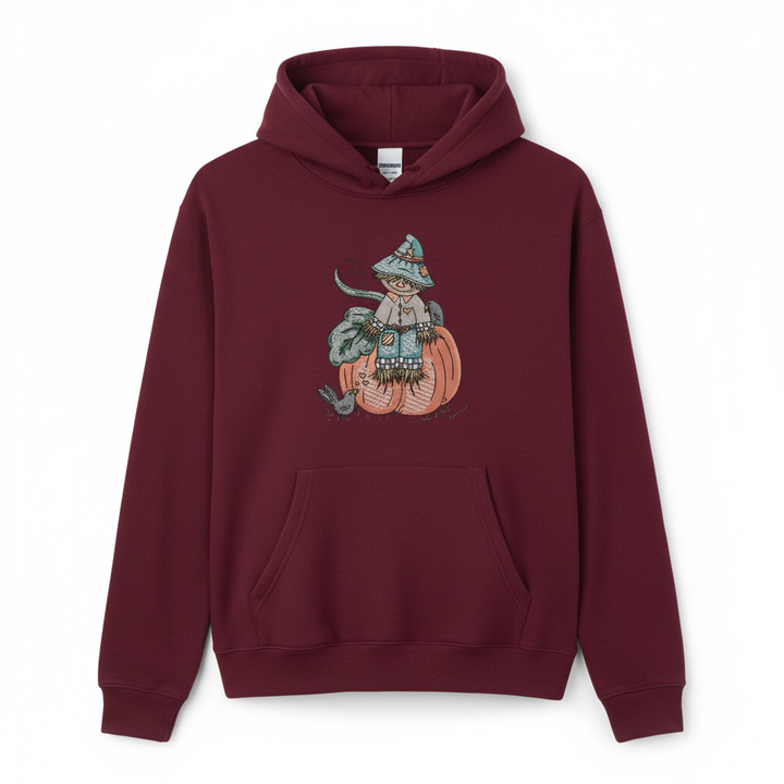Pumpkin Scarecrow Machine Embroidered Sweatshirt – Hand Finished in Dubai | EmbroMania