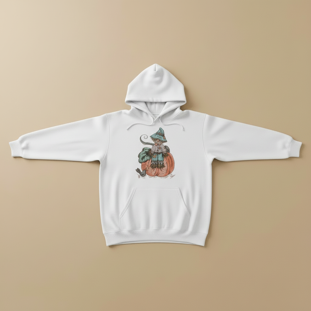 Pumpkin Scarecrow Machine Embroidered Sweatshirt – Hand Finished in Dubai | EmbroMania