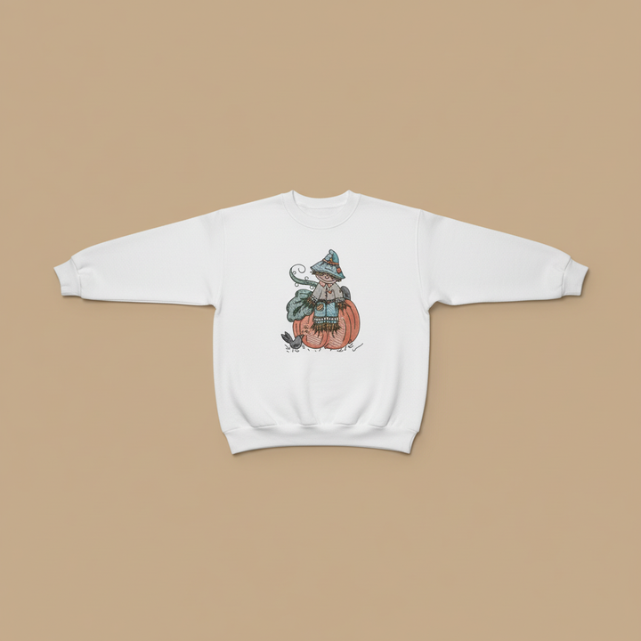 Pumpkin Scarecrow Machine Embroidered Sweatshirt – Hand Finished in Dubai | EmbroMania
