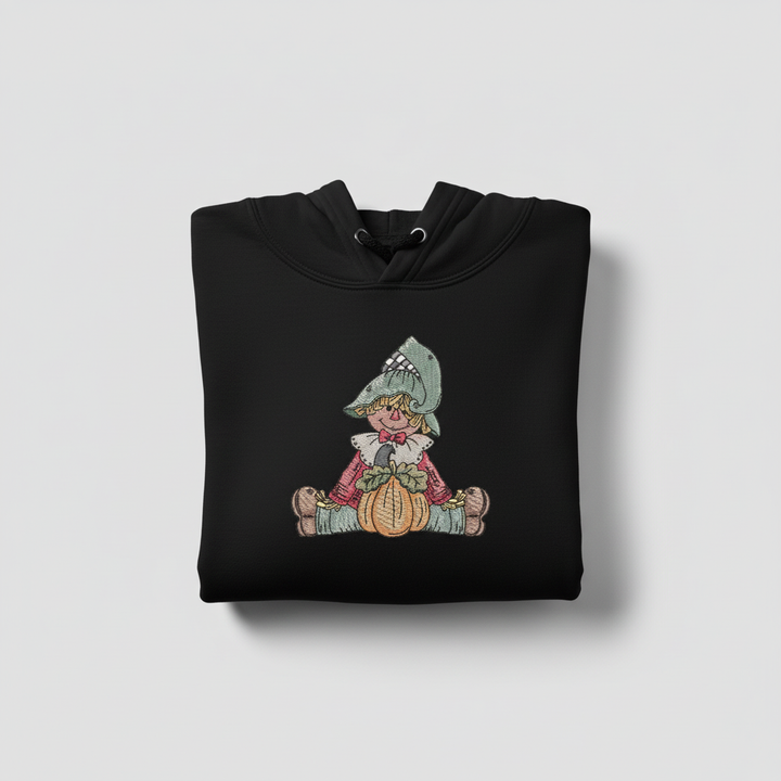 Scarecrow Pumpkin Machine Embroidered Sweatshirt – Hand Finished in Dubai | EmbroMania