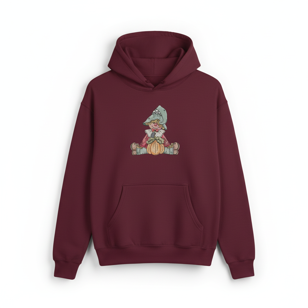 Scarecrow Pumpkin Machine Embroidered Sweatshirt – Hand Finished in Dubai | EmbroMania