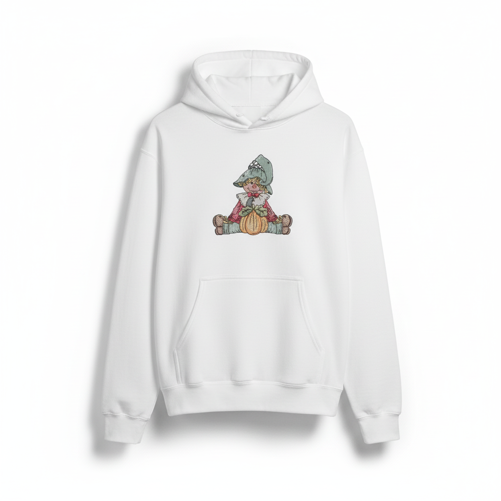 Scarecrow Pumpkin Machine Embroidered Sweatshirt – Hand Finished in Dubai | EmbroMania