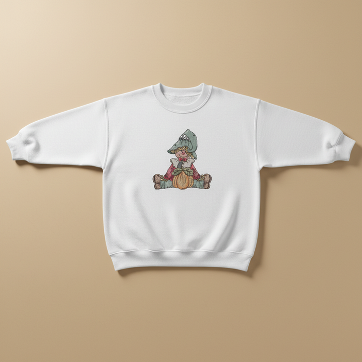 Scarecrow Pumpkin Machine Embroidered Sweatshirt – Hand Finished in Dubai | EmbroMania