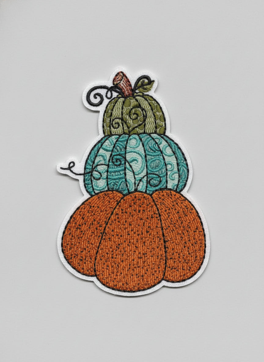 Stacked Pumpkins Machine Embroidered Sweatshirt – Hand Finished in Dubai | EmbroMania