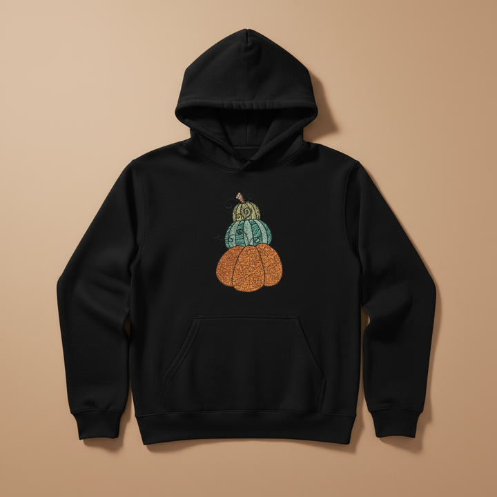 Stacked Pumpkins Machine Embroidered Sweatshirt – Hand Finished in Dubai | EmbroMania