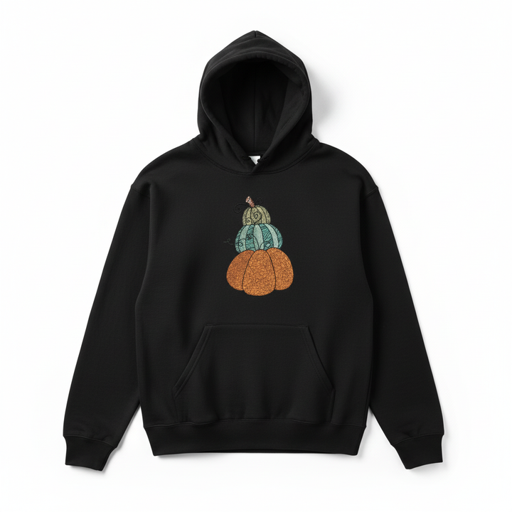 Stacked Pumpkins Machine Embroidered Sweatshirt – Hand Finished in Dubai | EmbroMania