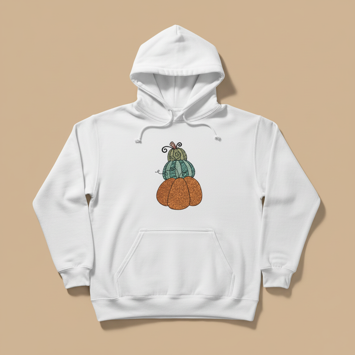 Stacked Pumpkins Machine Embroidered Sweatshirt – Hand Finished in Dubai | EmbroMania