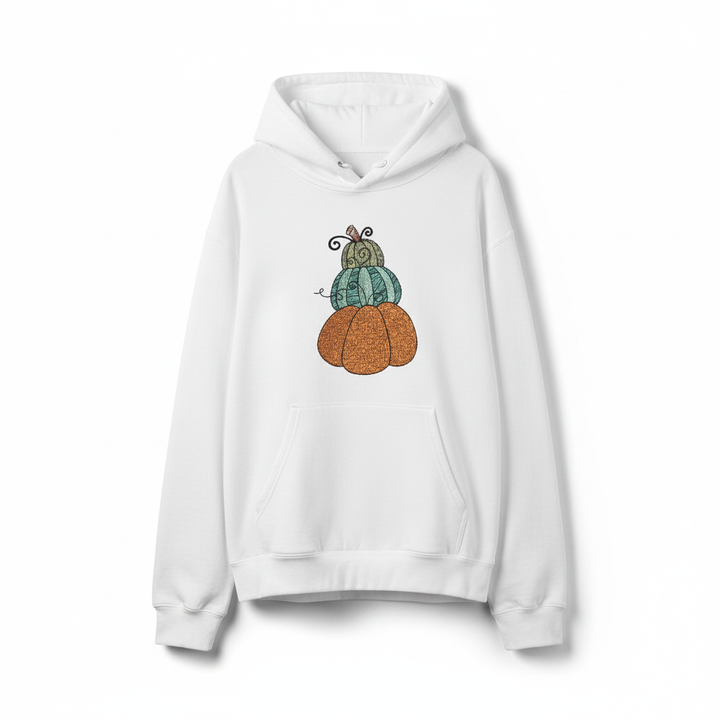 Stacked Pumpkins Machine Embroidered Sweatshirt – Hand Finished in Dubai | EmbroMania