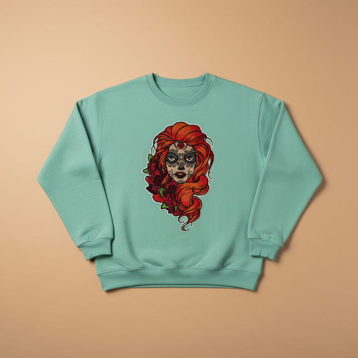 Sugar Girl Machine Embroidered Sweatshirt – Hand Finished in Dubai | EmbroMania