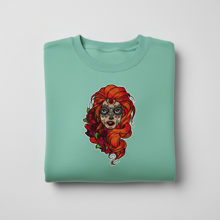 Sugar Girl Machine Embroidered Sweatshirt – Hand Finished in Dubai | EmbroMania