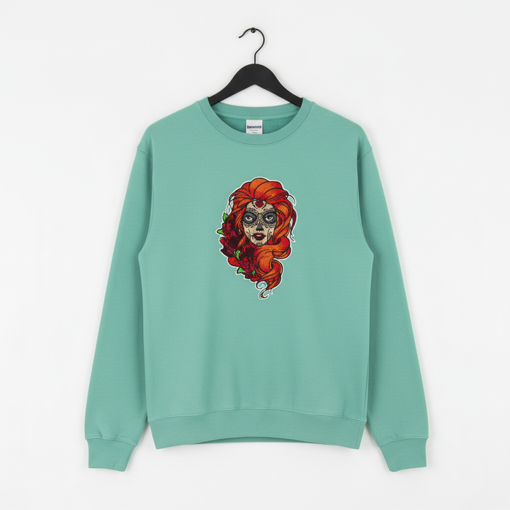 Sugar Girl Machine Embroidered Sweatshirt – Hand Finished in Dubai | EmbroMania