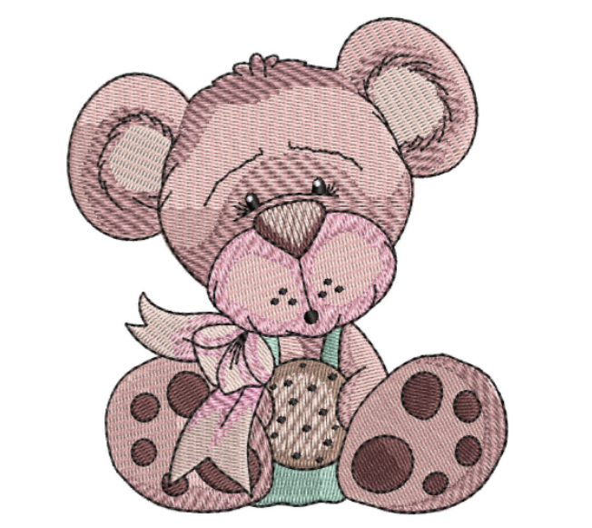 Teddy Bear Cookie Machine Embroidered Sweatshirt – Hand Finished in Dubai | EmbroMania