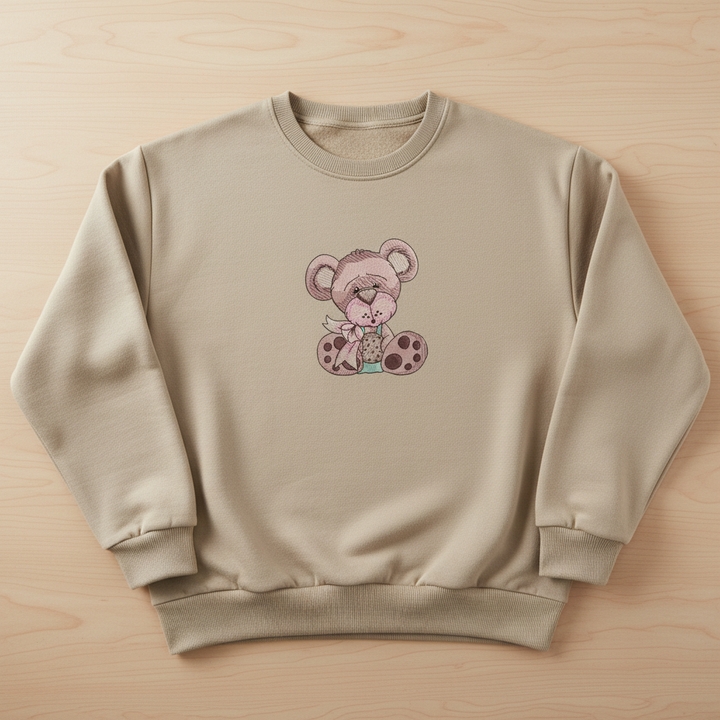 Teddy Bear Cookie Machine Embroidered Sweatshirt – Hand Finished in Dubai | EmbroMania