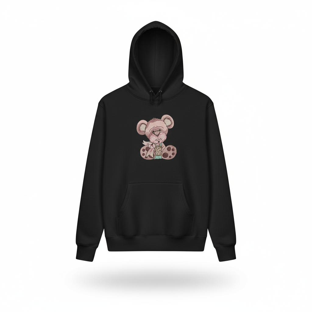 Teddy Bear Cookie Machine Embroidered Sweatshirt – Hand Finished in Dubai | EmbroMania