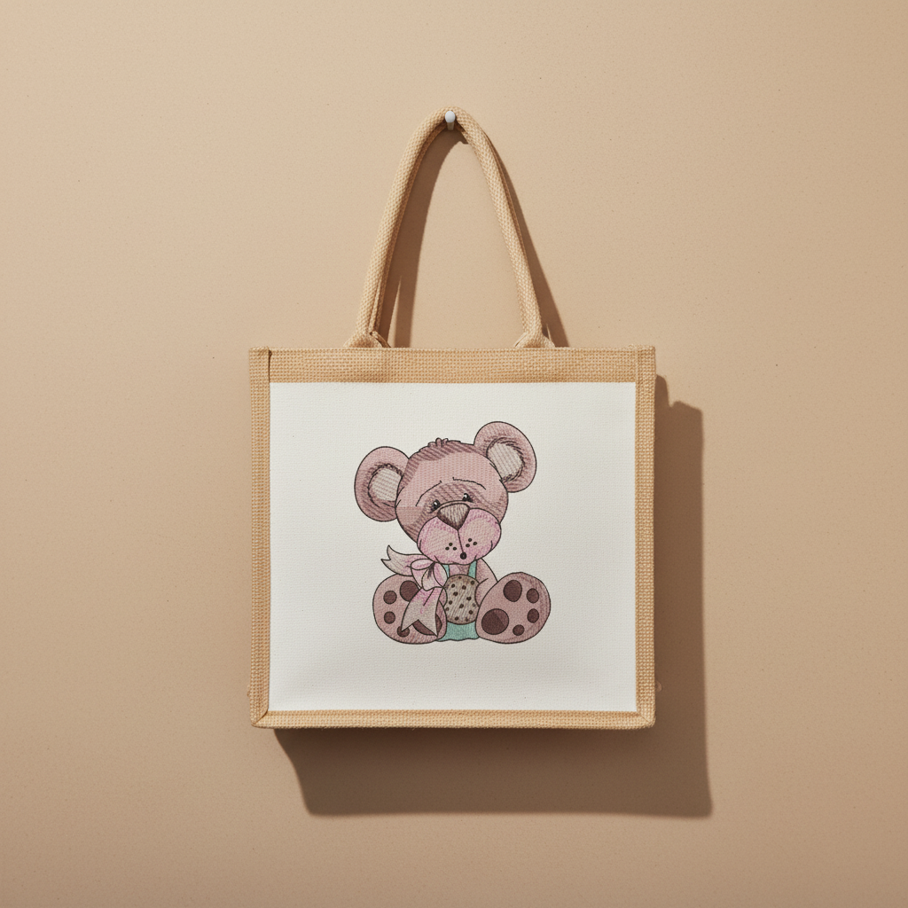Teddy Bear Cookie Machine Embroidered Sweatshirt – Hand Finished in Dubai | EmbroMania