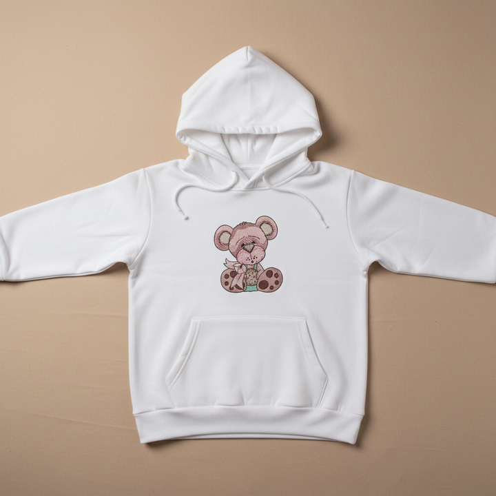 Teddy Bear Cookie Machine Embroidered Sweatshirt – Hand Finished in Dubai | EmbroMania