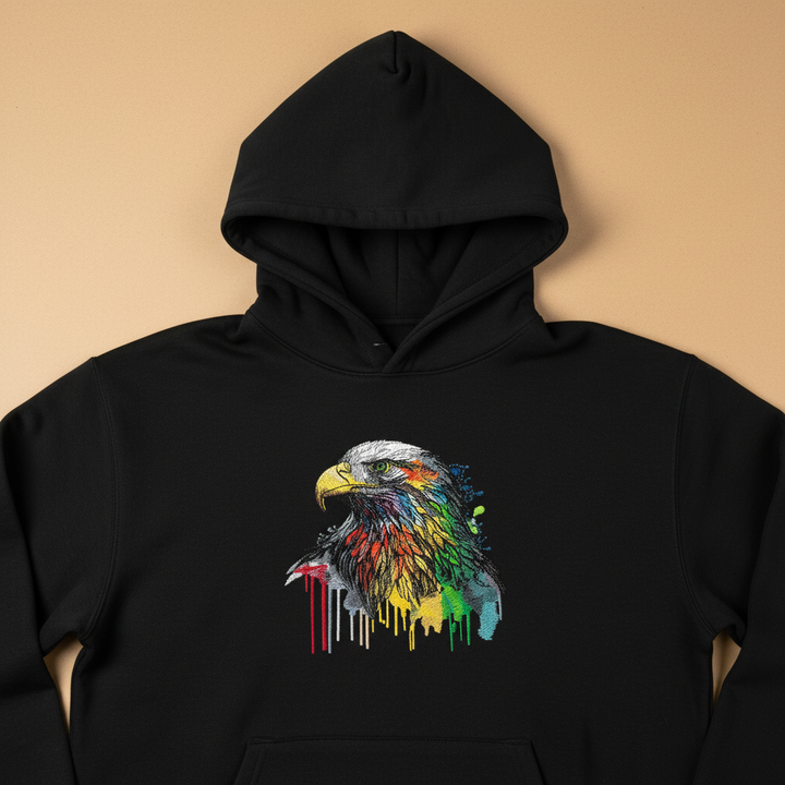 Vivid Eagle — Embroidered Hoodie