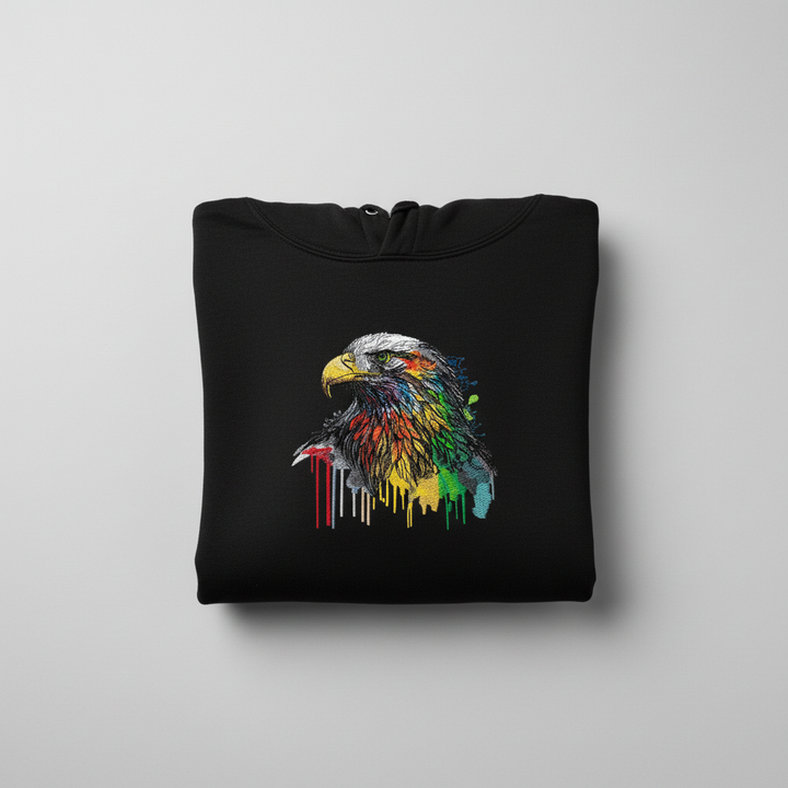 Vivid Eagle — Embroidered Hoodie