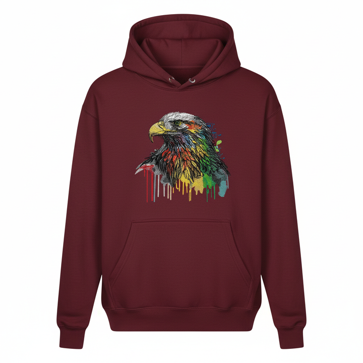 Vivid Eagle Machine Embroidered Hoodie – Hand Finished in Dubai | EmbroMania