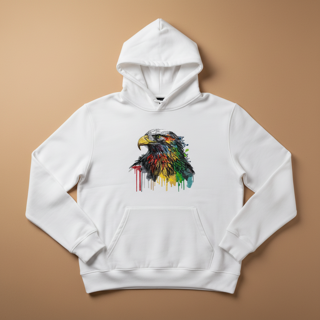 Vivid Eagle — Embroidered Hoodie