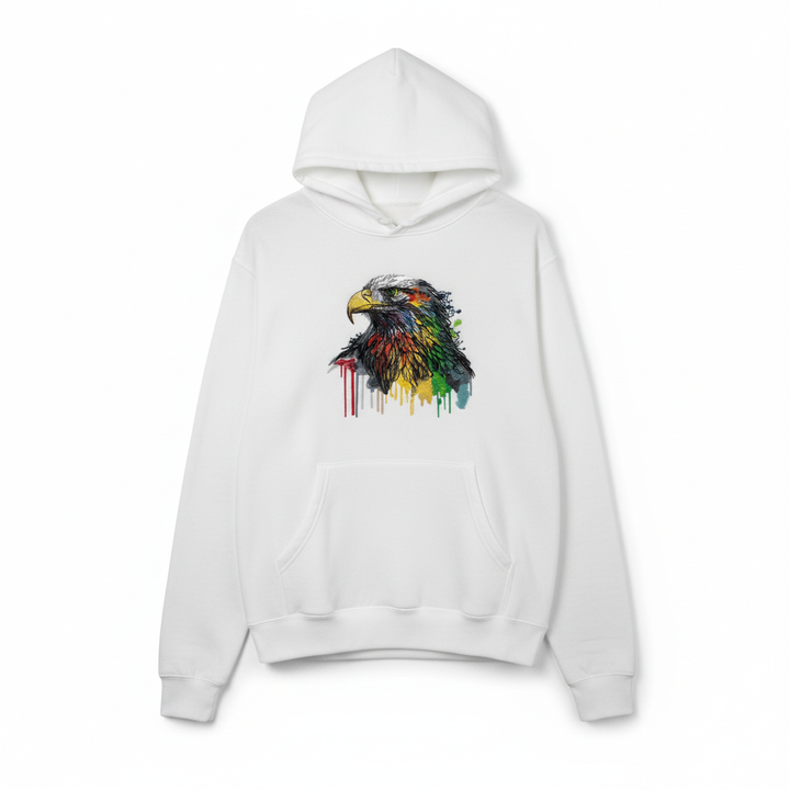 Vivid Eagle Machine Embroidered Hoodie – Hand Finished in Dubai | EmbroMania