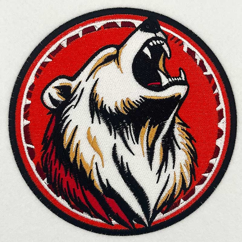 Woodland Bear Machine Embroidered Hoodie – Hand Finished in Dubai | EmbroMania
