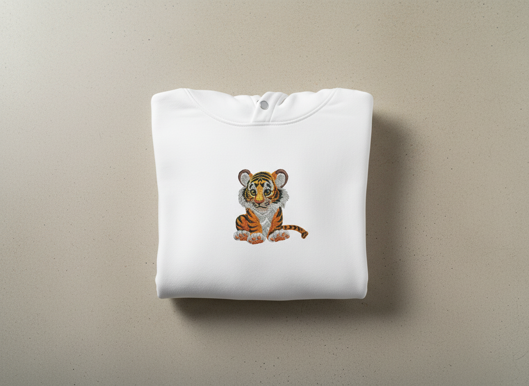 Baby Tiger — Embroidered Hoodie