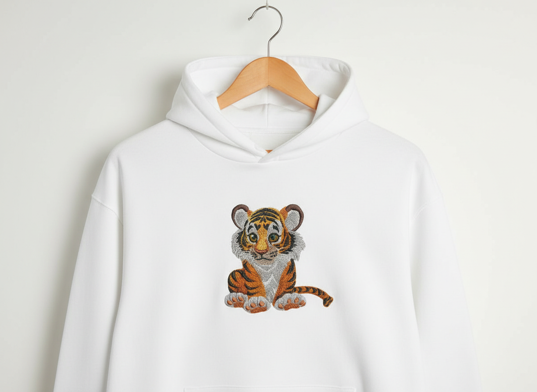 Baby Tiger — Embroidered Hoodie