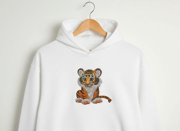 Baby Tiger — Embroidered Hoodie