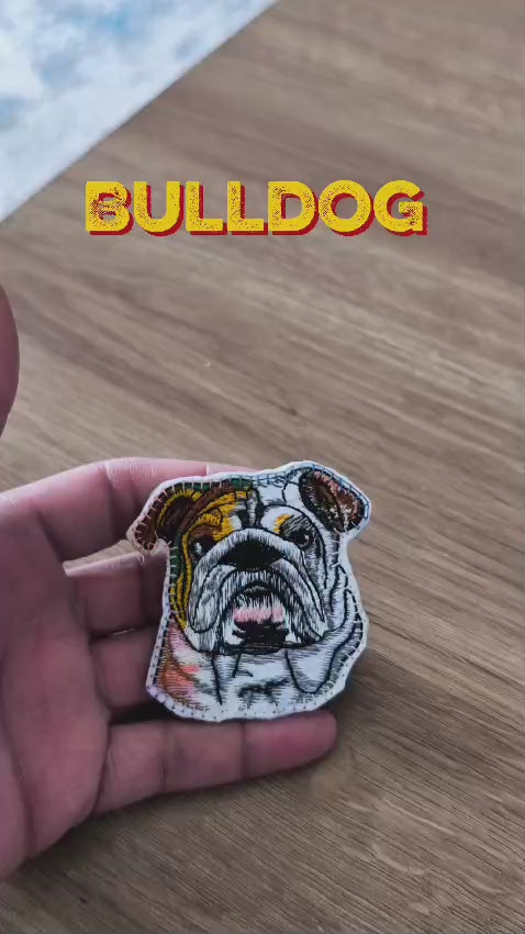 Bulldog Embroidered Patch