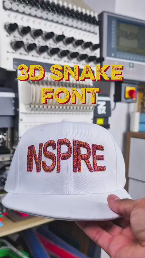 Chunky Rope 3D Puff — Custom Cap Font